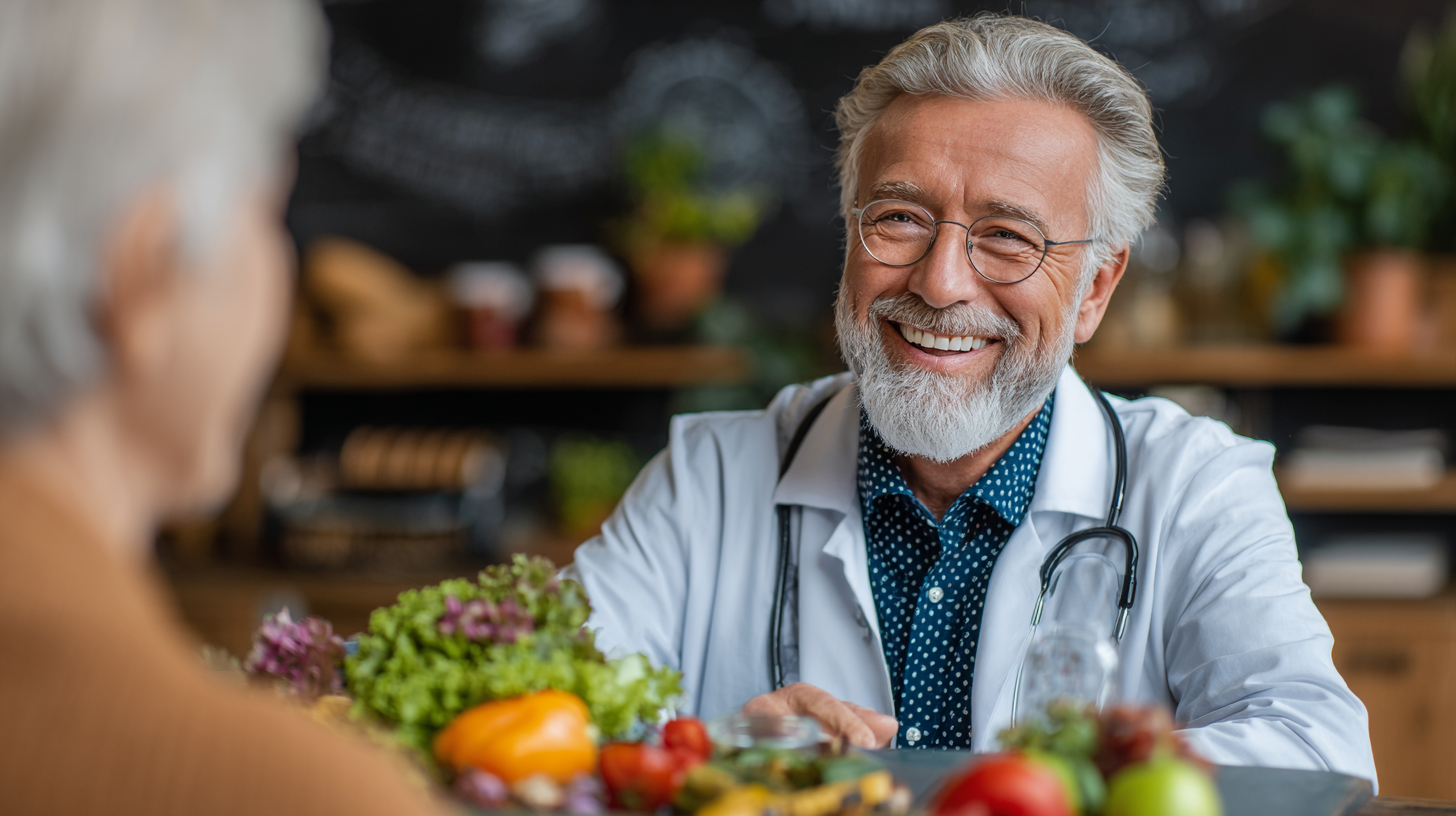 Idősebb férfi sportol